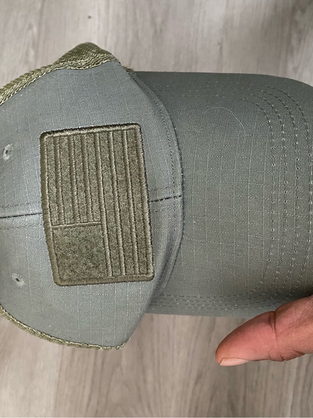 Olive Green Tactical Trucker Hat with Patch